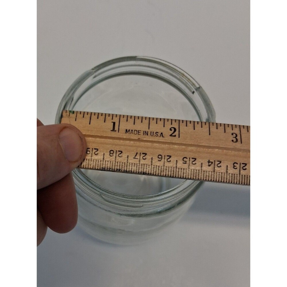 VTG Federal Housewares Glass Push Food Chopper Green 16 oz Stainless USA 1960s - Picture 6 of 8